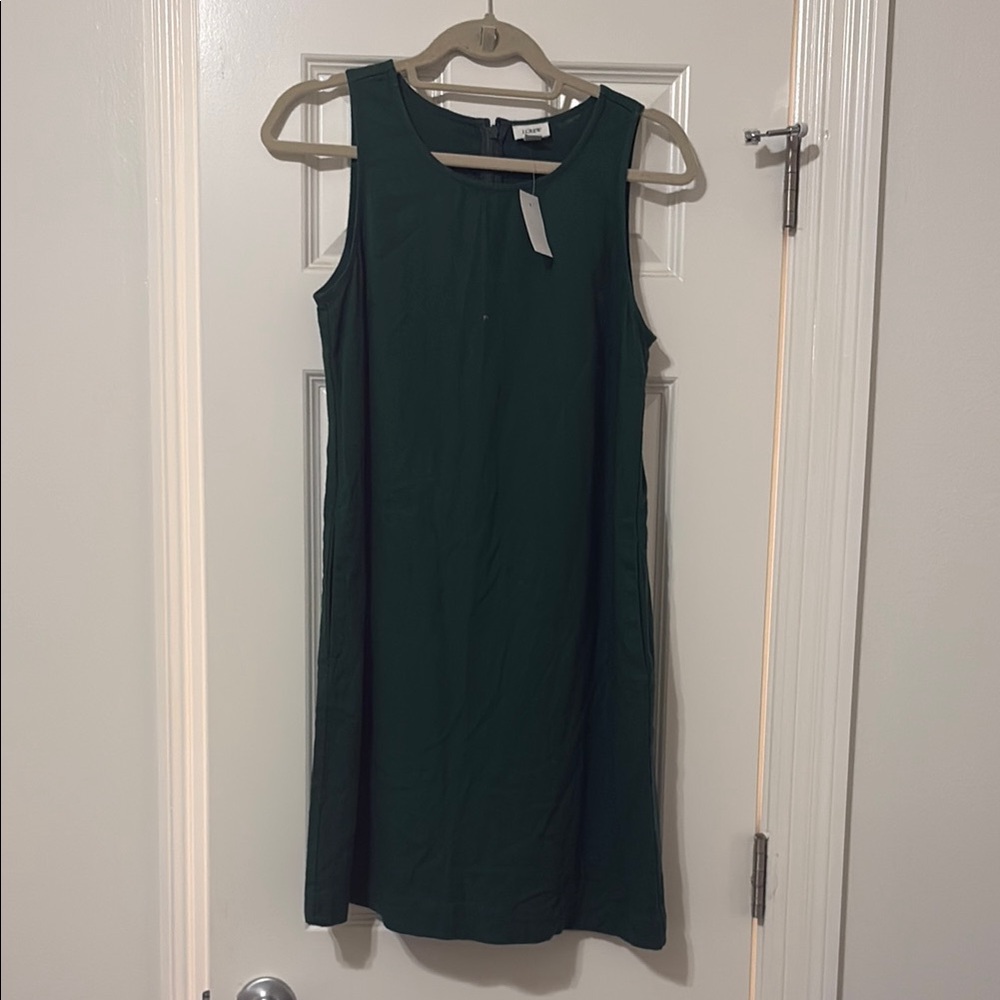 J. Crew Dark Green Midi Dress